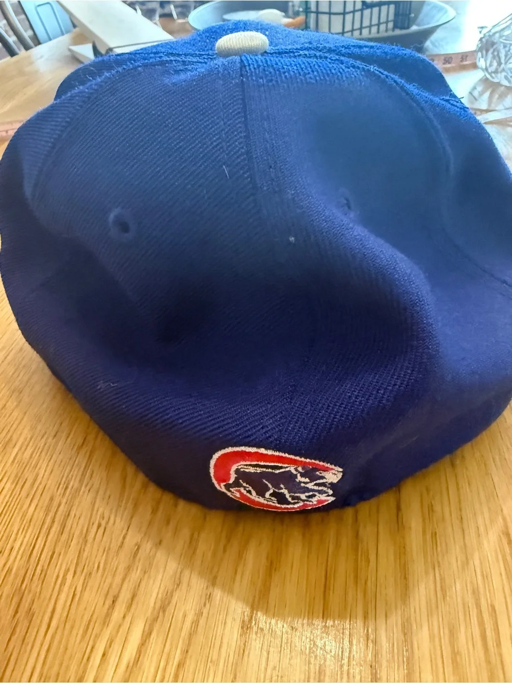 Vintage Cubs Navy and White Pinstripe hat size 7 1/8